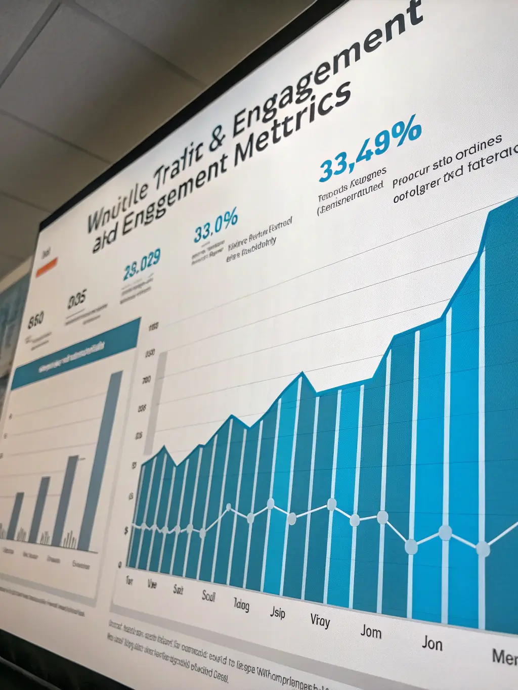 A graph showing improved website traffic and engagement over time, demonstrating the impact of SEO.