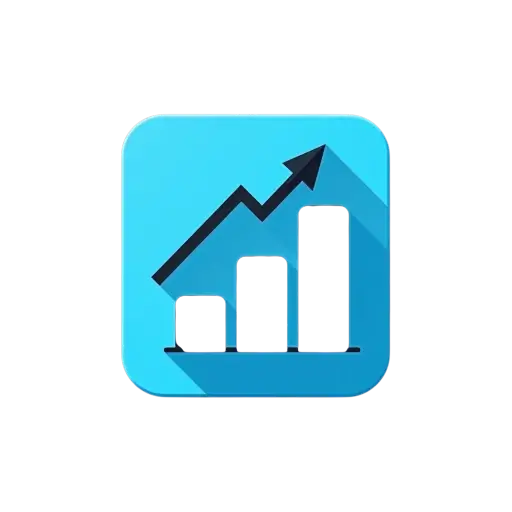 Icon grafic ascendent pentru transparență, raportare SEO și rezultate măsurabile